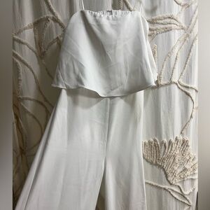 White Strapless Jumpsuit